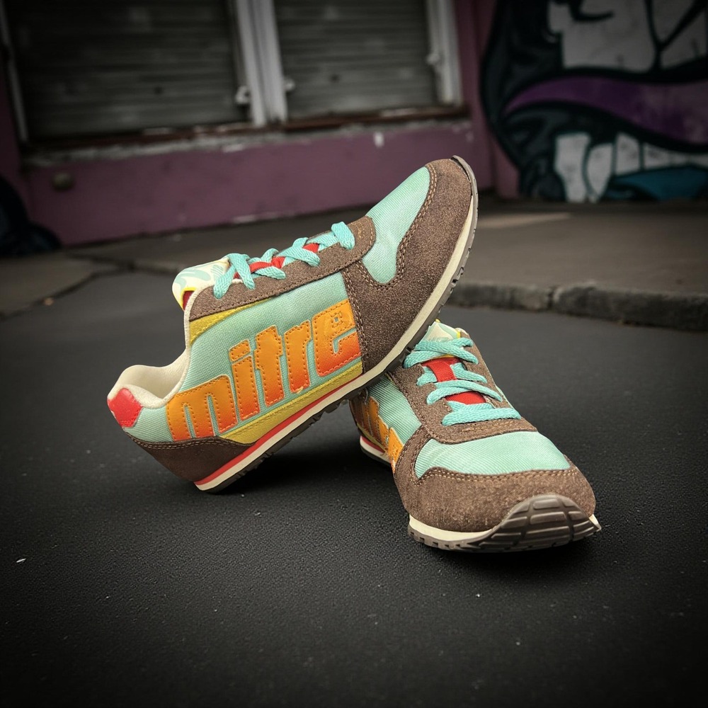 GUC Mitre MS4241 Women's Retro Style Multicolor Suede Running Shoes Sneakers 6.5